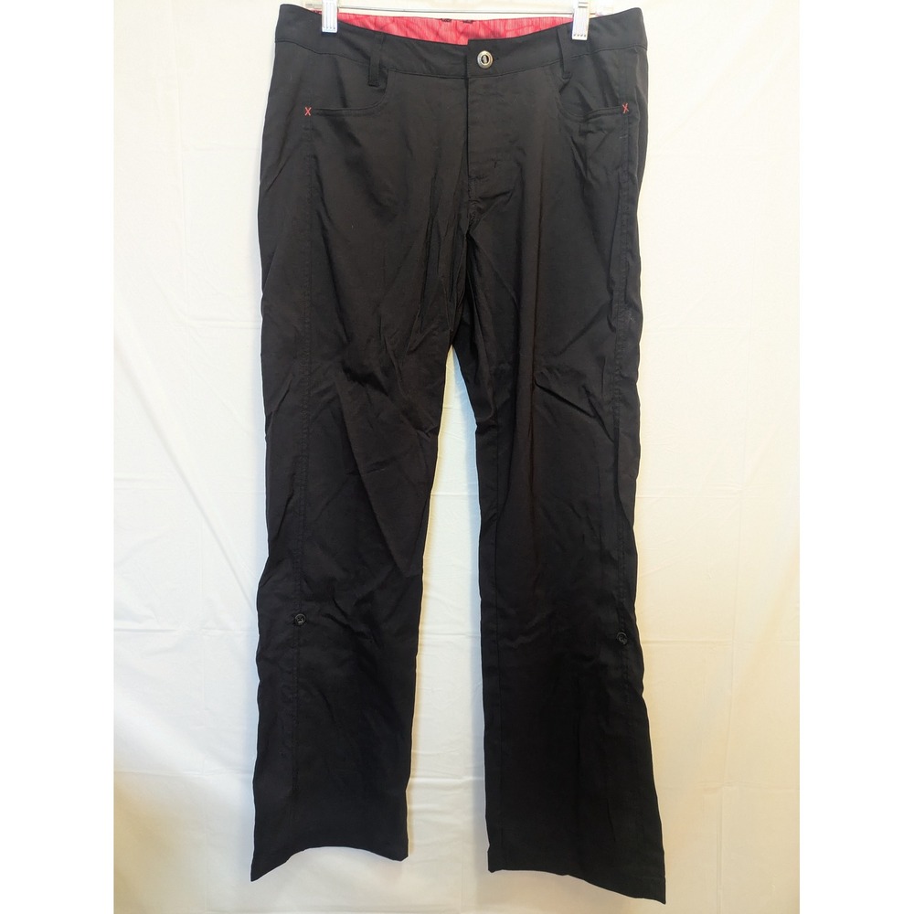 Cloudveil Women's L Black Nylon Spandex Hiking Outdoor Pants Straight Leg